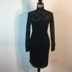 Lace, Little Black Dress // pencil dress