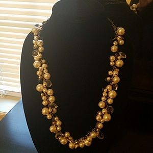 Pearls and Crystal necklace.