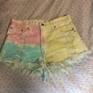 Tie Dye Levi Jean Shorts