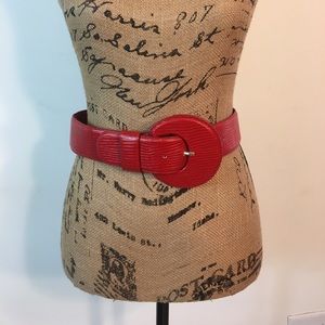 French Connection Red Waist Belt