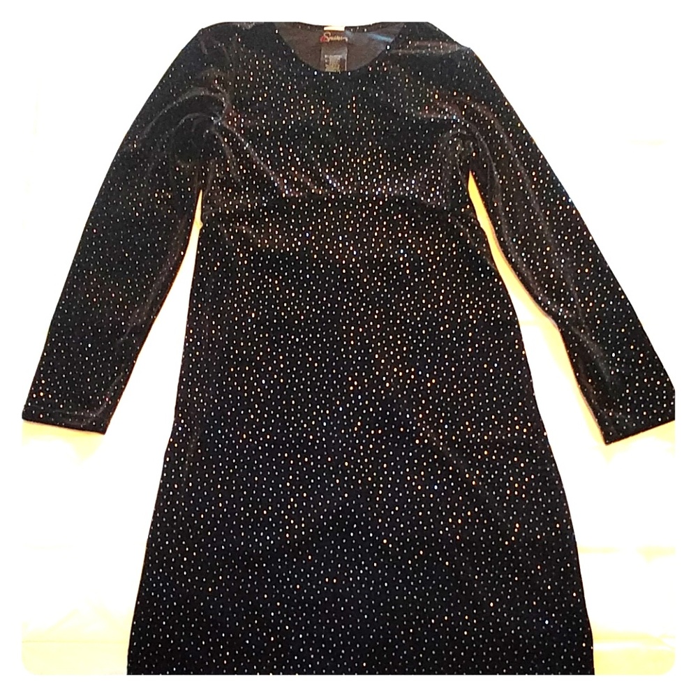 SPEECHLESS sparkly faux velvet dress