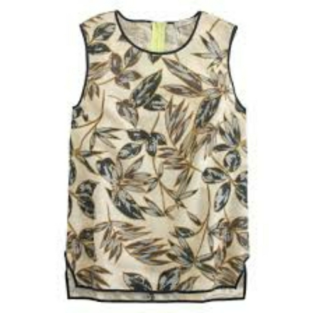 J. Crew Petite Gold Foil Leaf Shell