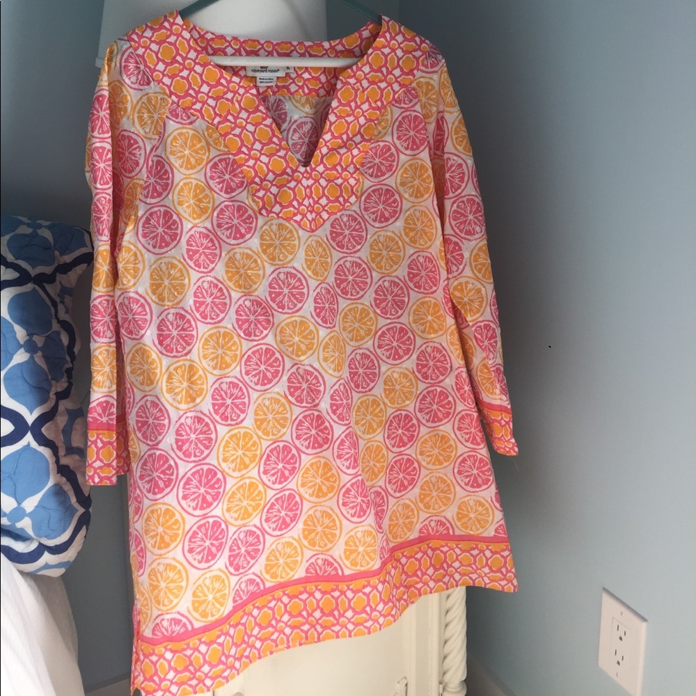 Vineyard Vines Pink and Orange Tunic