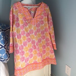 Vineyard Vines Pink and Orange Tunic