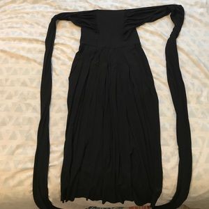 Black convertible wrap dress