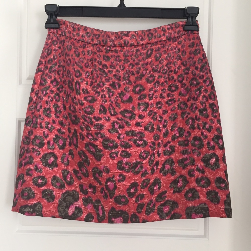 Giambattista Valli Metallic Cheetah Print Skirt