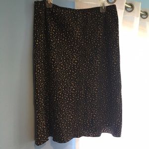 Cheetah print silk skirt