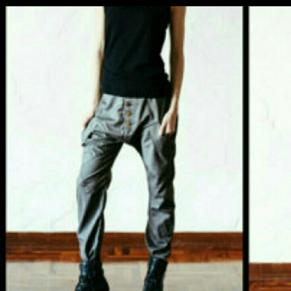 Urban Outfitters denim drop crotch joggers.