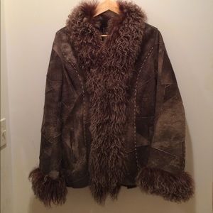 Genuine Shearling and suede coat