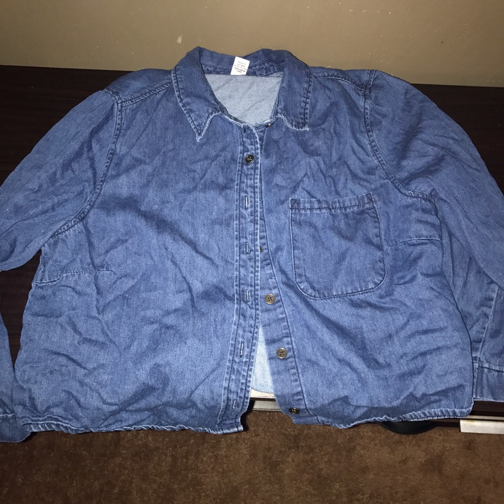 Jean Cropped Shirt