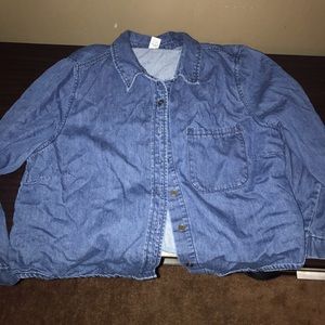 Jean Cropped Shirt