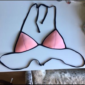 TRIANGL SWIM Baby Pink Neoprene Bikini Top Size M