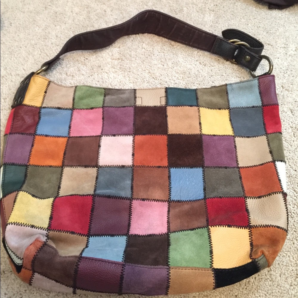 Lucky Brand patchwork hobo purse and wallet