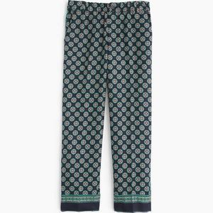 J Crew cropped silk pant in foulard print