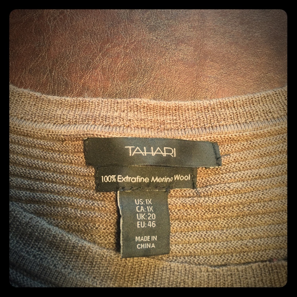 Tahari extrafine Marino wool sweater
