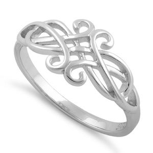 Sterling Silver Celtic Ring sz8