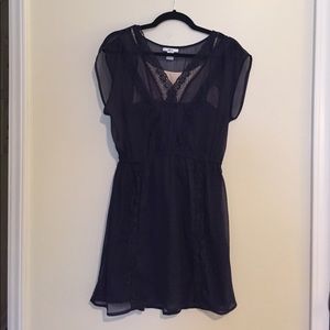 Bar III navy lace dress