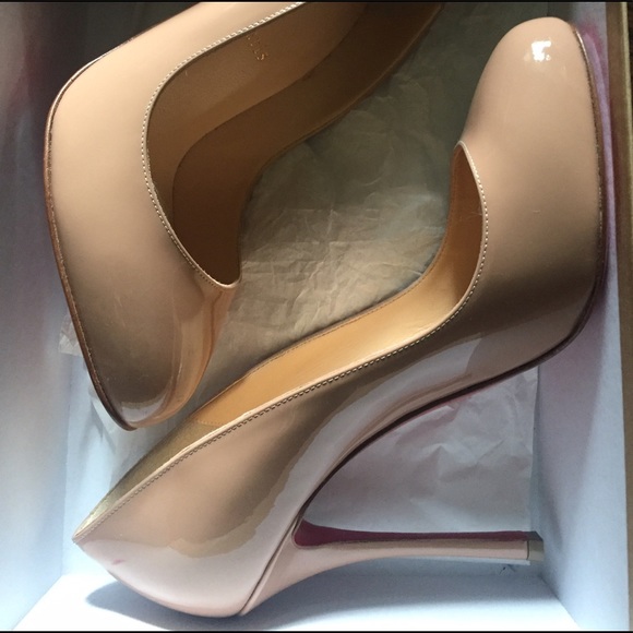 Christian Louboutin Merci Allen Patent 100mm Nude - Picture 3 of 4