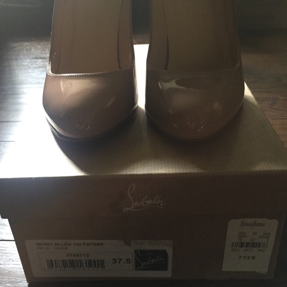 Christian Louboutin Merci Allen Patent 100mm Nude - Picture 4 of 4