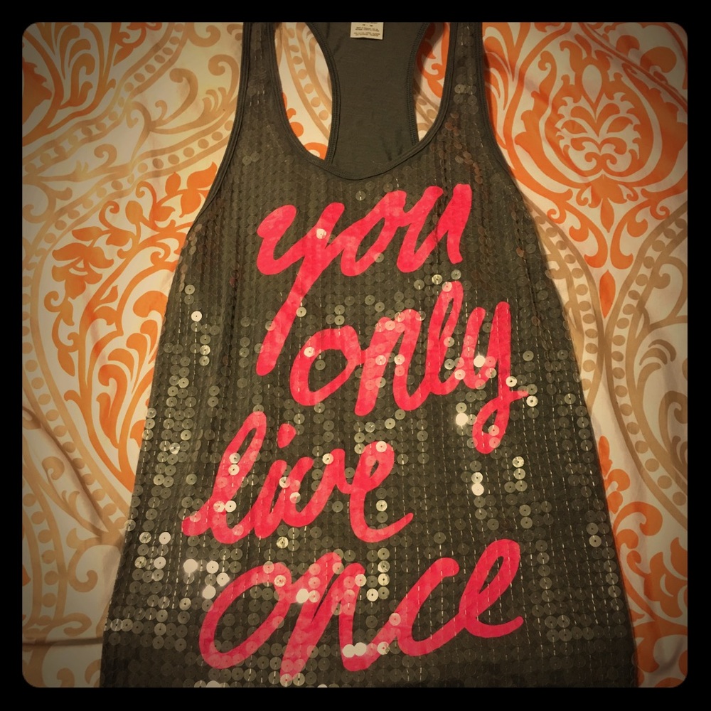 VS Pink sequin tank