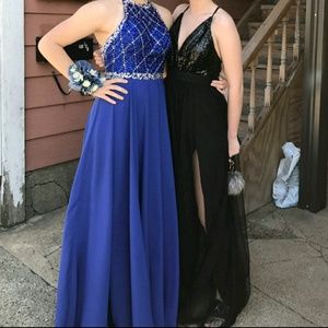 Black prom dress with tule