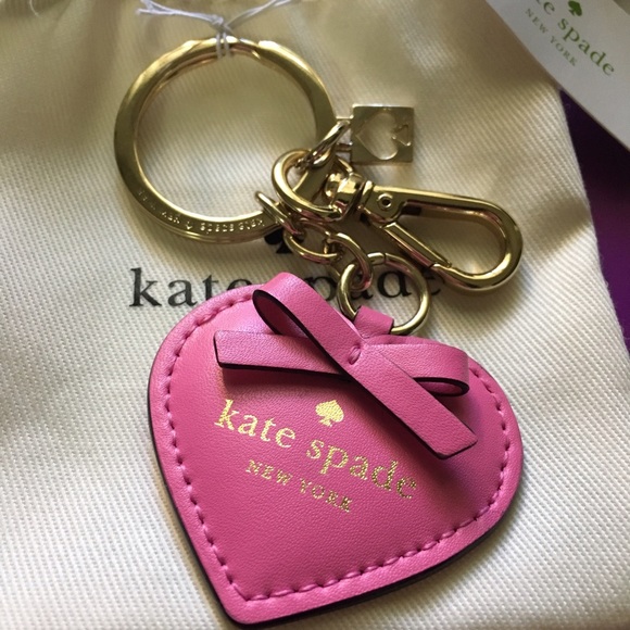 💕SOLD💕 Kate Spade key chain fob leather heart - Picture 2 of 3