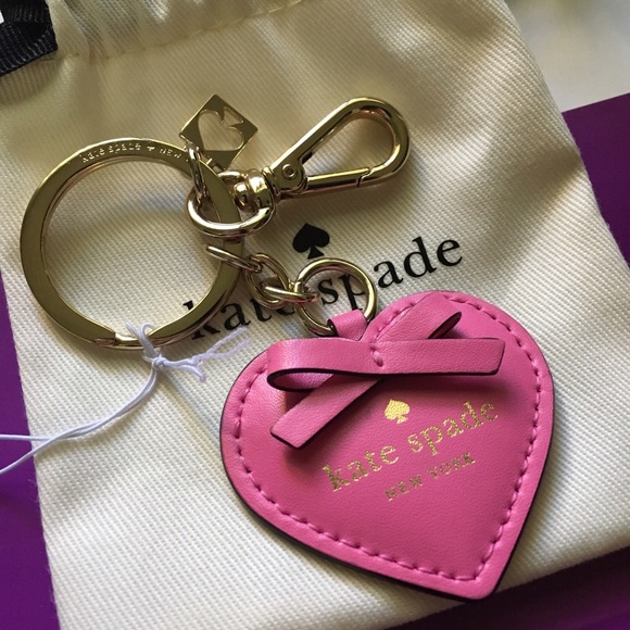 💕SOLD💕 Kate Spade key chain fob leather heart - Picture 3 of 3