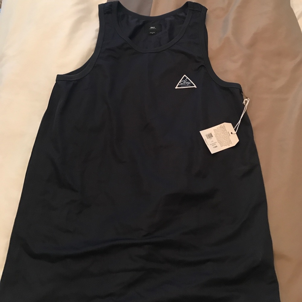 Men's obey mesh tank small