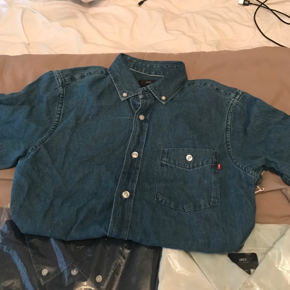 Obey short sleeve button ups multiple colors small