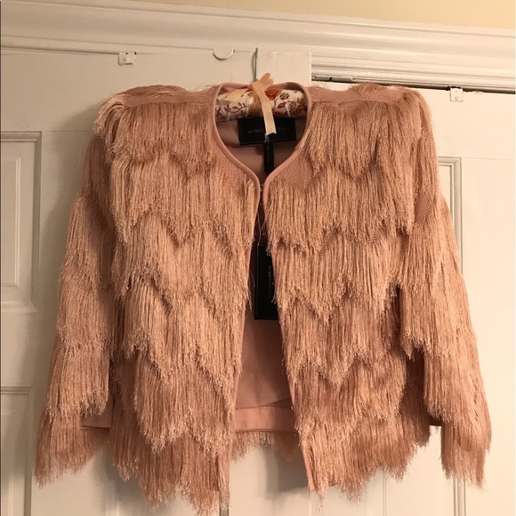 bcbg jaxon fringe jacket