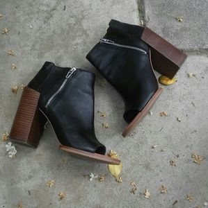Dolce Vita 'Mercy' Open Toe Leather Bootie