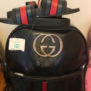 Gucci backpack with shoes- Not authentic