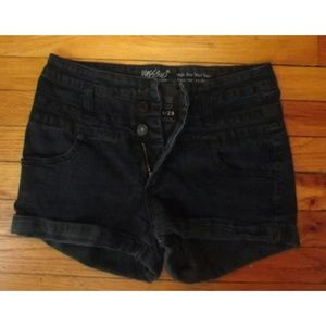 Mossimo black denim high rise short shorts