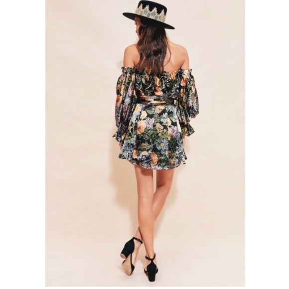 SOLD 🚫 For Love and Lemons Luciana Burnout Silk - Picture 2 of 4