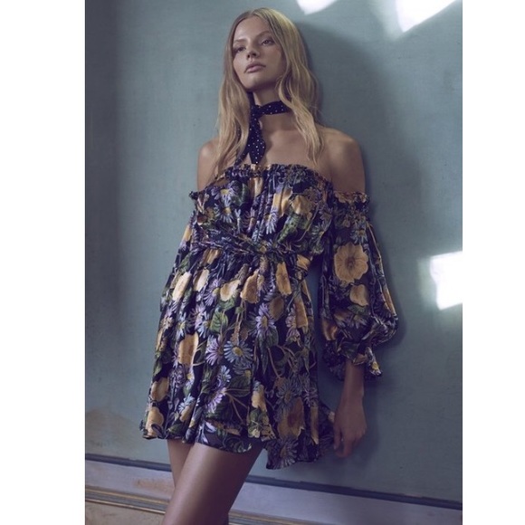 SOLD 🚫 For Love and Lemons Luciana Burnout Silk - Picture 3 of 4