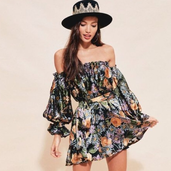 For Love and Lemons Dresses & Skirts - SOLD 🚫 For Love and Lemons Luciana Burnout Silk