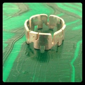 Silver elephant ring