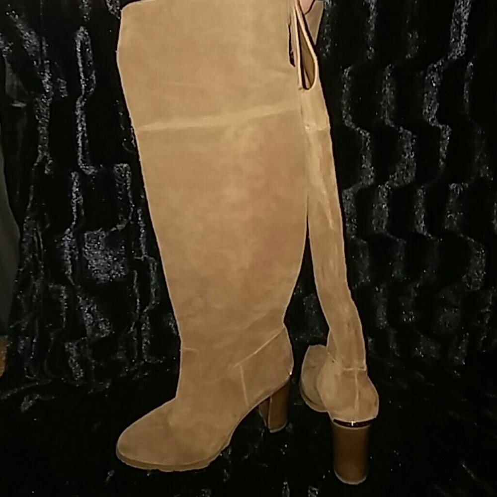 Knee high Tan Sued/leather *Michael Kors* boots