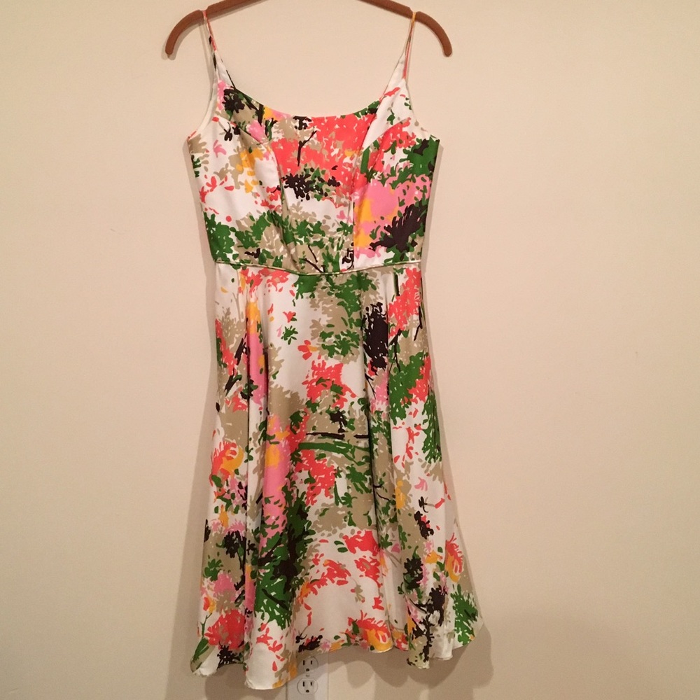 Milly silk floral midi dress