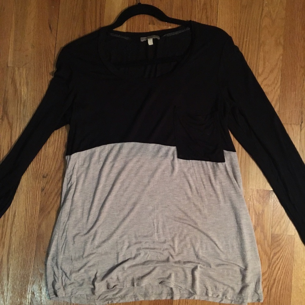 Two-tone long sleeve top from Anthropologie