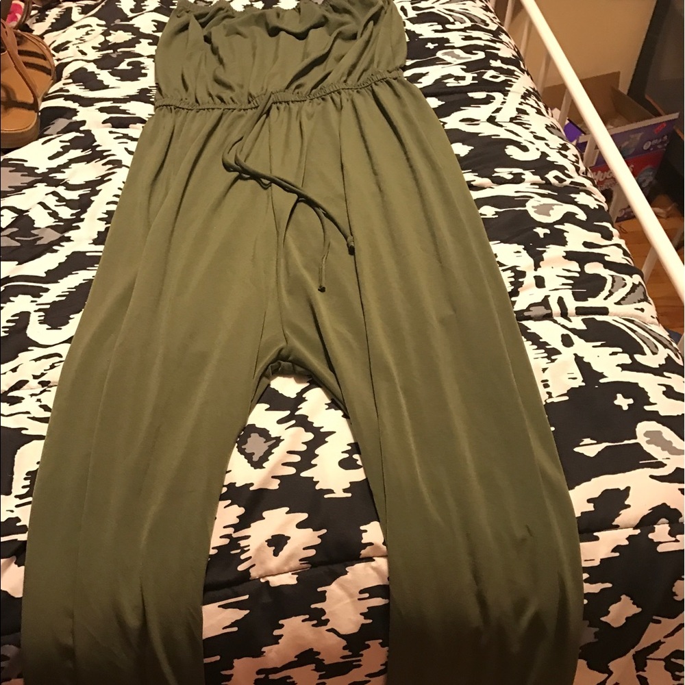 Green tile top romper
