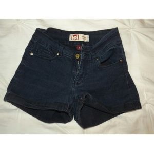 l.e.i. tatum high rise denim shorts
