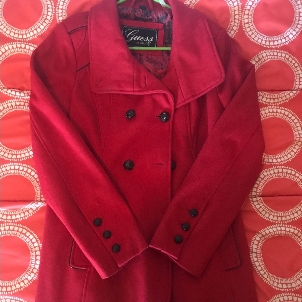 Red peacoat