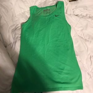 Green Nike tank top
