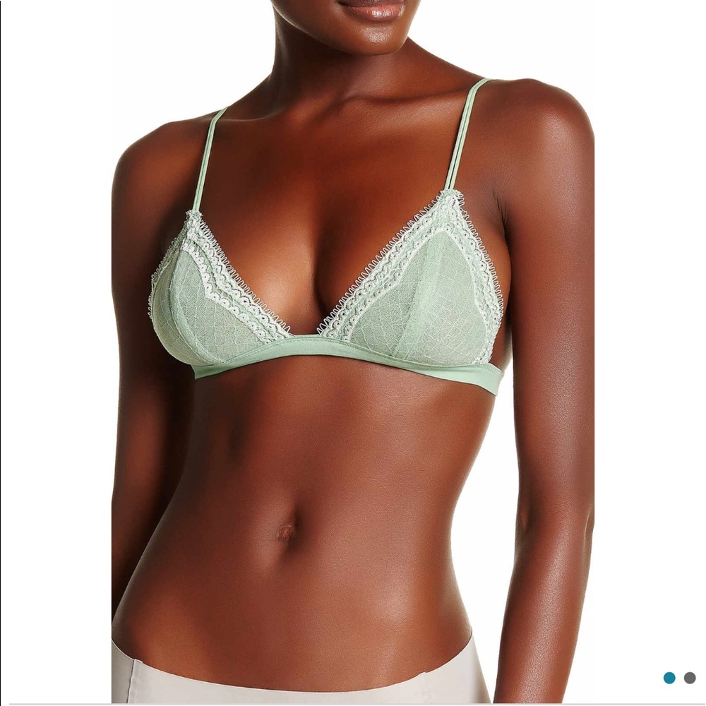 Eyelashe Lace triangle bralette