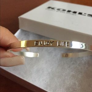 Enjoy life bangle bracelet