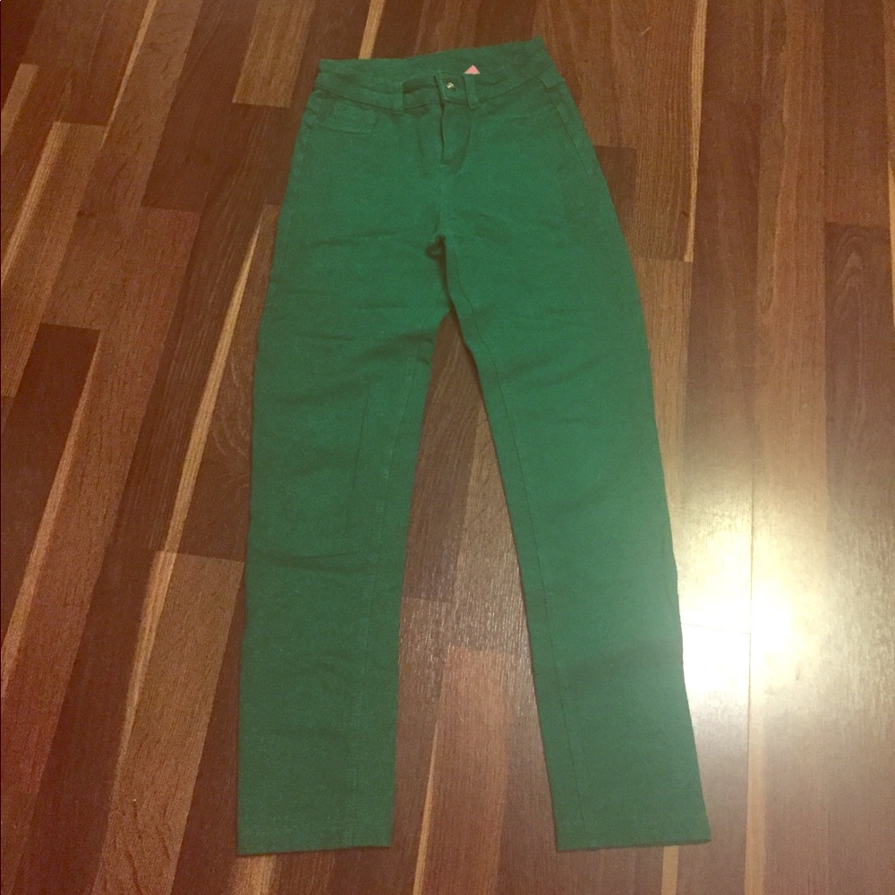 Green skinny leggings/jeans