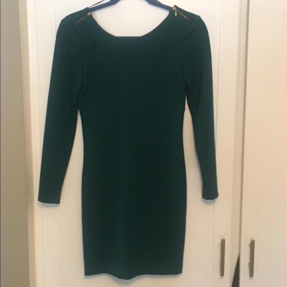 Jade colored long sleeved TopShop Dress