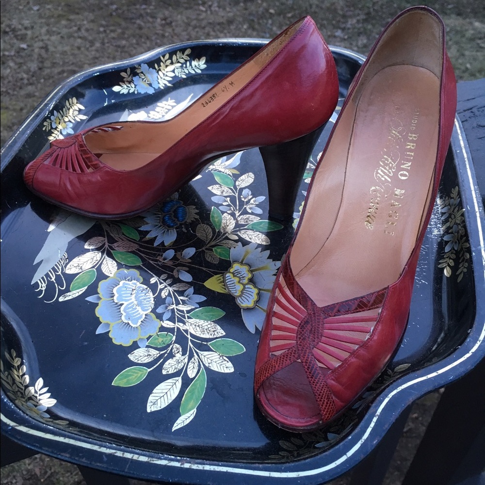 Bruno Magli red pumps
