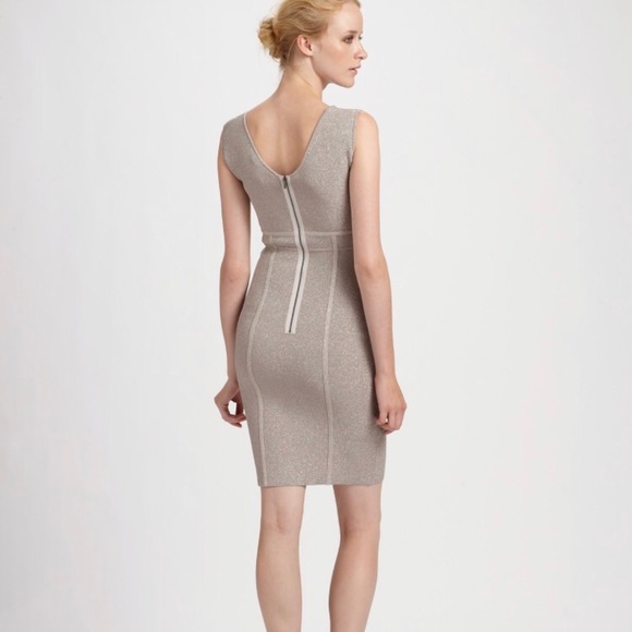 BCBGMaxAzria Body Con Ribel Dress with Lurex - Picture 2 of 8